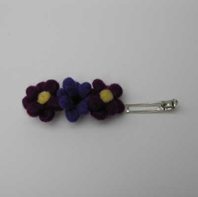 PurpleFlowerBarretteOpen