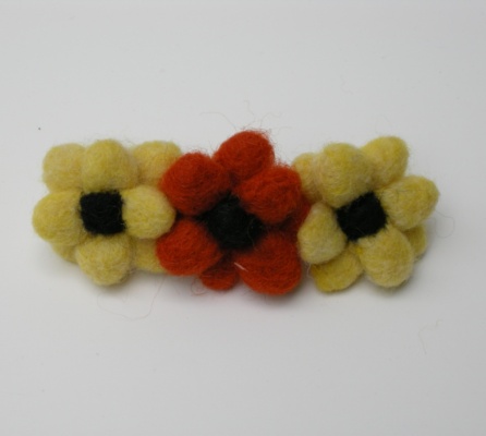 YellowOrangeFlowerBarrette