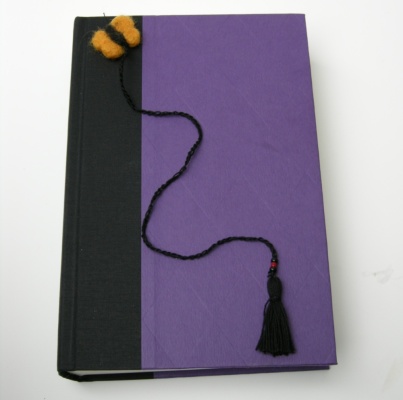 OrangeButterflyBlackBookmark