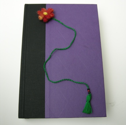 RedFlowerGreenBookmark