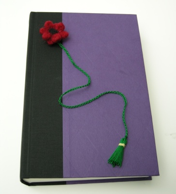 RedFlowerGreenYellowBookmark